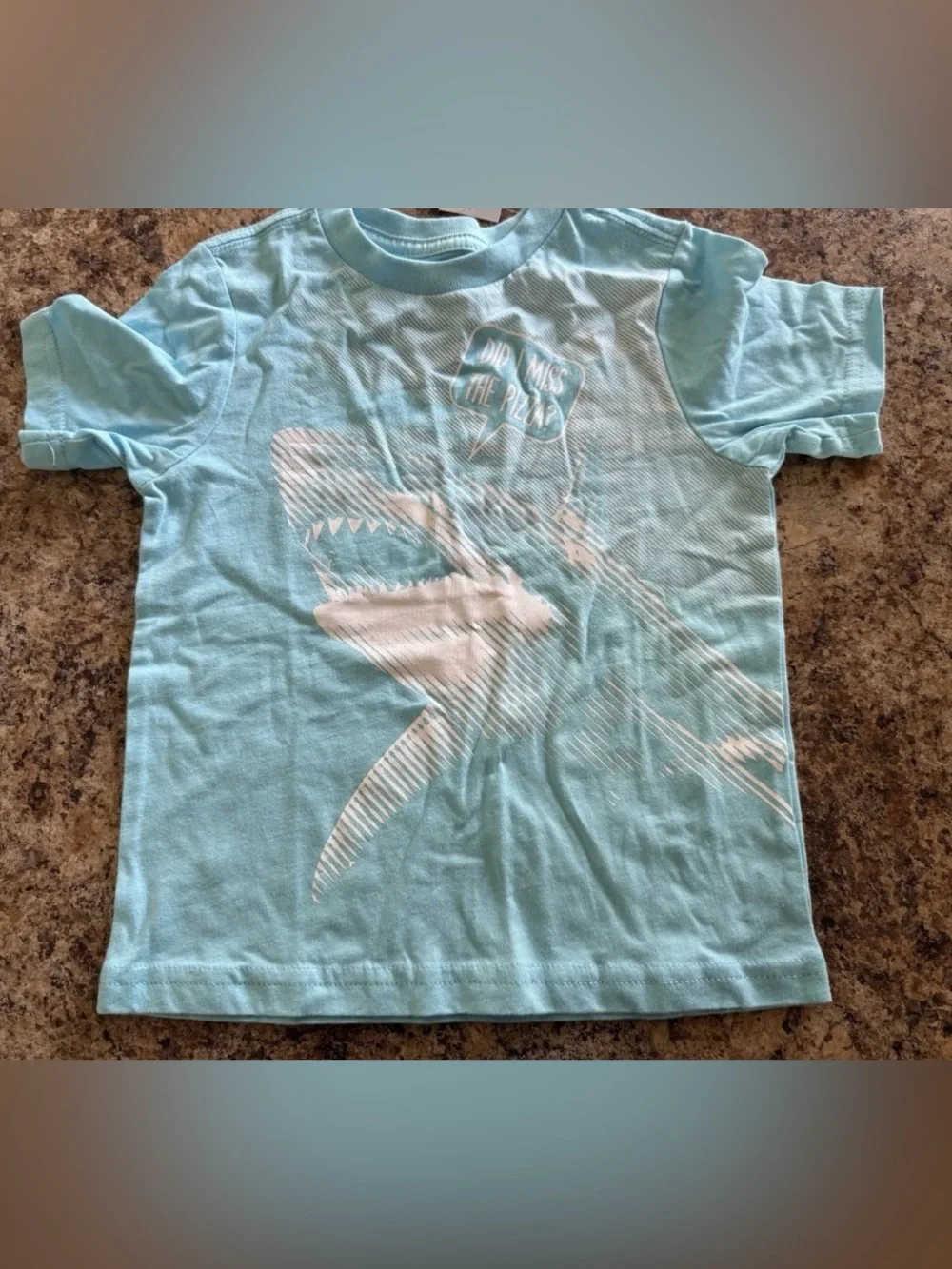 NWT Boys 2T Blue Children’s Place Shark Short Sleeve Tee Shirt Tshirt Pizza